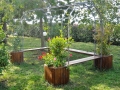Gazebo con doppio arco e portavasi